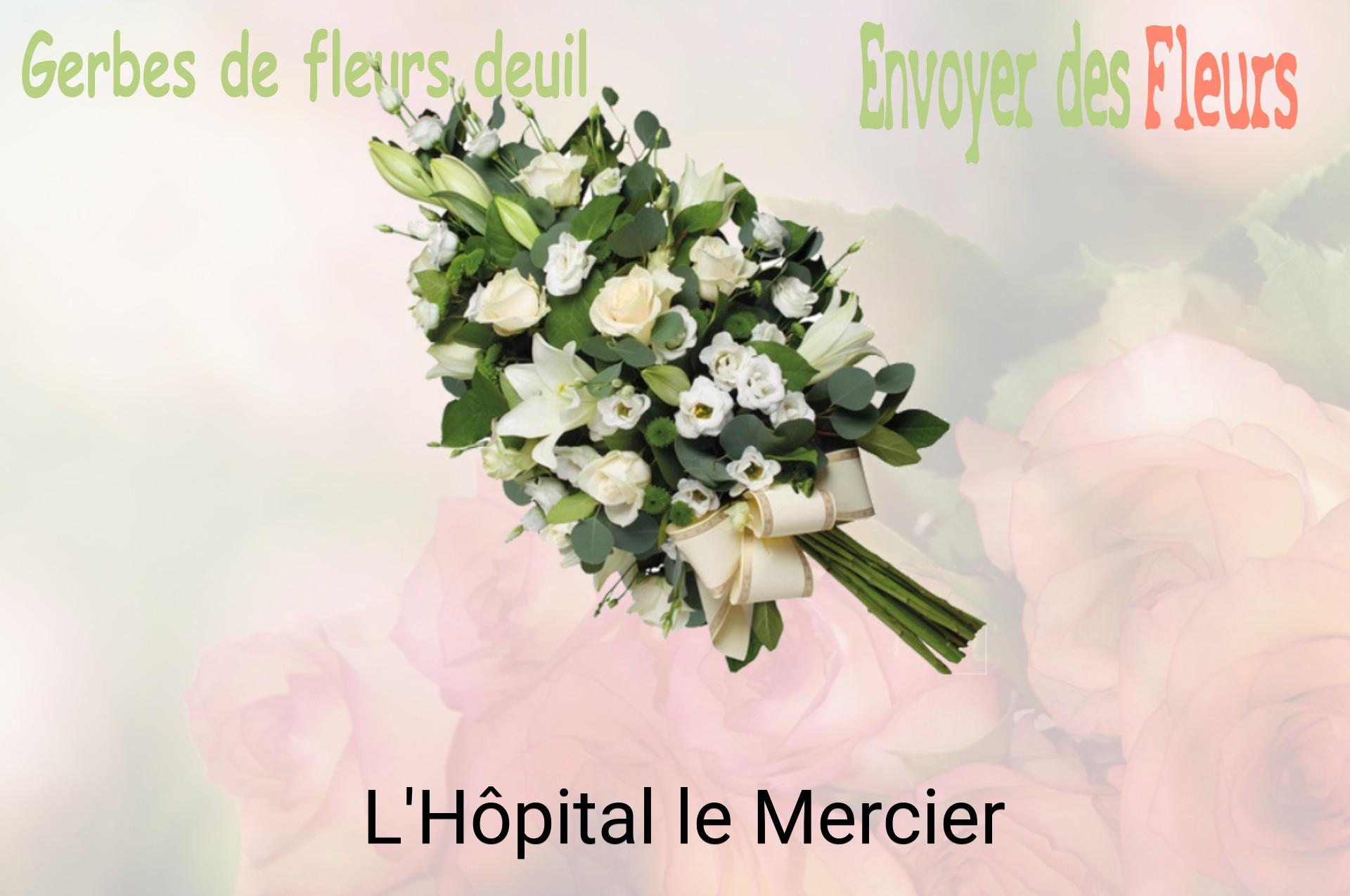 Gerbe de fleurs de deuil livrée à L'Hôpital-le-Mercier